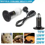 Infrared Ceramic Heat Lamp Bulb With Holder For Reptile Pet Chicken Brooder Home