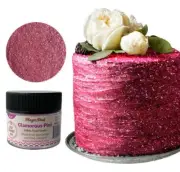 Edible Glitter dust GLAMOROUS PINK ( 6 grams ) Magic dust , Kosher, Gluten free