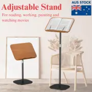 Adjustable Lectern Book Stand 130cm Portable Wooden Floor Stand for Read Music