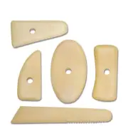5 BOXWOOD RIB CURVING WOODEN TOOLS POTTERY CLAY CERAMIC MODELLING SCULPTING