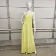 BCBGMAXAZRIA Logan Maxi Dress Women's Size 4 Iris Yellow
