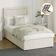 Oikiture Bed Frame King Single Gas Lift Base with Storage ADI