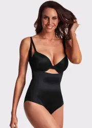 Underbust Shapewear Bodysuit-Black