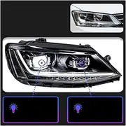 Car Model Accessories Head Lamp Compatible for Jetta Mk6 Headlights 2011-2018 B8 Design LED DRL Dynamic Singal High Low Beam