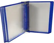 OFFSCH Wall Mounted File Folder Hangers Wall Document Organiser Office Organization and Storage Pantry Hanging Files Wall Paper Organizer Bags File Folders Document Hanging Rack Blue Pvc