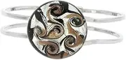 [Glass Of Venice] Murano Glass Venetian Reflections Metal Bracelet - Black Silver