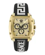 Versace Mens Versace Dominus Gold 49mm Strap Fashion Watch