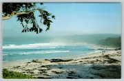 Carmel Beach Pebble Beach Golf Course California Ocean View Vintage Postcard