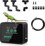 Reptile Automatic Mister, Reptiles Humidifier with Timer, Smart Misting System, Terrariums Humidifiers with 360° Adjustable Misting Nozzles, for Reptiles of Amphibians, Tanks, Paludarium