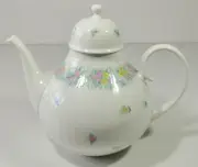 Rosenthal Germany Bjorn Winblad Romance Shape Garland Floral 6 Cup Teapot New