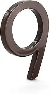 Montague Metal Products MHN-16-9-F-RB1 Floating House Number, 16" x 11.63" x 0.375" Roman Bronze