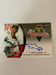 Felix Jorge 2015 Signed Cedar Rapids Twins Team Card