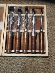 FIRECORE Chisel Set of 5 Wood Chisels with original case