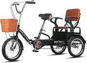 Tricycle for Adults, 16in Adult Tricycle Single Speed Bicycle with Shopping Basket Three Wheel Cruiser Bike for Recreation Shopping Picnics Exercise Men's Women's