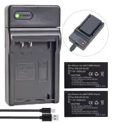 2x 7.4v Li-ion EN-EL20 Battery +Charger for Nikon EN-EL20 EL22 EL20A J1 J2 J3 S1