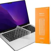 UPPERCASE GhostCover Premium Ultra Thin Keyboard Protector, EU (ISO) Keyboard Layout, Compatible with MacBook Pro 14 and 16" (MacBook Pro 14/16 (M1 Pro/Max), Clear)