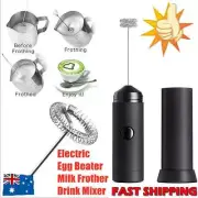 Electric Hand Held Milk Frother Mixer Latte Coffee Cappucino Maker Foam Maker VN