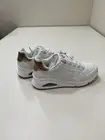 Skechers Womens Trainers White Uno Slip On Ladies Shoes Elastic Lace Size 3.5
