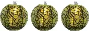 Halloween Decor Mini Paper Lantern Light String Green With Black Spiderwebs NEW