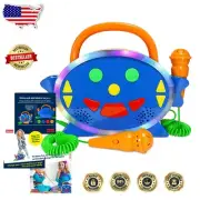 Portable Karaoke Machine for Kids - Bluetooth, Voice Changer & 2 Mics Included