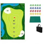 Golf Game Pad Set With Storage Bag, Golf Training Mat, 20 Sticky Balls, Chipping Mat - SNNGV