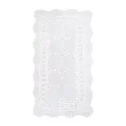 Lace Table Runner Rectangular Table Cover Cloth 15x28Inch Floral White