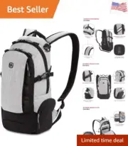 3598 Backpack Narrow Daypack, Light Grey/Heather, 18-Inch