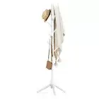 Coat Rack Wooden Stand With 8 Hooks New Zealand Pine 3 Adjustable Standing Tree