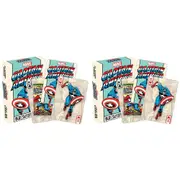 108pc Aquarius Marvel Captain America Retro Playing Cards Poker Family Deck 3y+