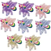 VALICLUD 8pcs Unicorn Embroidered Sewing Patches Adorable Applique for T Shirts Jeans DIY Clothing Accessories Glitter Design for Creative Fashion Repair Decor