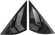 Compatible with Mustang Mach-E Mach E 2021 2022 Car Rear Louver Window Side Shutter Cover Trim Sticker Vent Scoop ABS Carbon Fiber Style(Carbon Fiber Look)