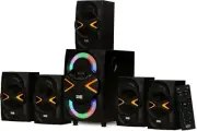 Home Theater Surround Sound Audio Speaker System Powered Sub TV Pc MP3
