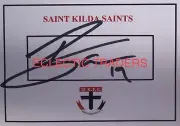 Rowan Marshall SIGNED St Kilda Saints Card. AFL Football. ALL AUSTRALIAN Lockett