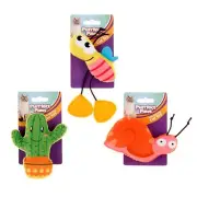 Soft Bee Snail Cactus Cat Toys 3 Colours