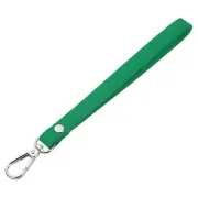 Leather Wristlet Strap for Purse, Clutch, Wallet(Green Leather, Silver Clasp)