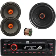 JBL 1-DIN Bluetooth MP3/SD Radio, 2x 6.5" 300W Midrange Speakers, 12" Subwoofer