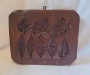 Eight Different Leaves Springerle Cookie Mold Stamp Press Board New House Hill