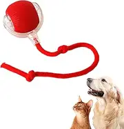 Smart Interactive Pet Toy Ball, Automatic Moving Cat Balls, Cat Toys Rolling Ball, Obstacle Avoidance and Motion Activated, 360° Smart Automatic Rolling Pet Ball for Bored Indoor Cats (Red)