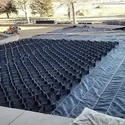 Garden Retaining Wall Grid Stabilizer Ground Grid Paver, 2 inch High Polyethylene Strength Soil Foundation Ground Grid for Landscaping Patio Walkways(2x5 m/6.5x16.5 ft)
