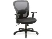 Lorell Mid-back Task Chair - Fabric Black Seat - Fabric Black Back - 27.5" Width