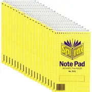 Spirax 541 Reporters Notebook Pad Spiral Bound Top Open 96 Page [20 Pack]