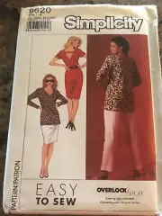 SIMPLICITY #9620 - LADIES TUNIC - DRESS - SKIRT & PANTS PATTERN PT-XLG FF