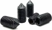 10/15/20/50pcs M2 M2.5 M3 M4 M5 M6 M8 Cone Point Grub Set Screws Bolts 12.9 Black Steel Head Socket Hex Hexagon Screw