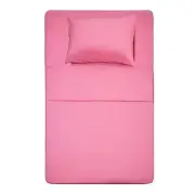 3 Piece Bed Sheet Set (Twin,Peach Pink) 1 Flat Sheet,1 Fitted Sheet and 1 Pil...