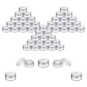 Houseables 3 Gram Jar, 3 ML, Clear, 50 Pk, BPA Free, Cosmetic Sample Empty Co