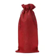 10Pcs Burlap Wine Bags With Drawstring Wine Red Pouches Jute Wine Bottle Bags...