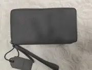 Allsaints Fetch Phone Wristlet In Storm Gray Color