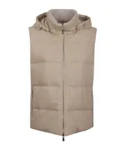 Zipper vest S Nude