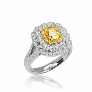 【City Diamond 引雅】皇家貴族 GIA 1克拉黃彩鑽鑽石戒指(超殺優惠限量搶購)