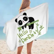 Hello Kids form an Adorable Little Panda Microfiber Beach Towel